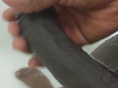 Black Cock in Shower