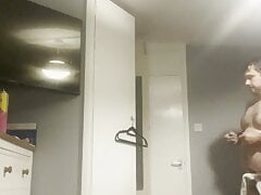 Cock and ball bondage with crossdress and more bondage