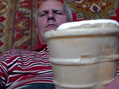 Victor at home masturbates his cock