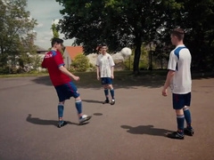 Batty boy Soccer Fellows Covet Naked Spears Up Their Backsides - Joel, Mike & Zane