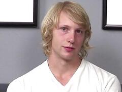 Straight 23 year old blonde likes a vibrator in his butt