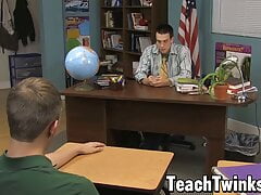 Teacher Patrick Kennedy anal fucks submissive twink JT Wreck