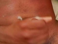 Black gay jerks off while his friend fucks his asshole