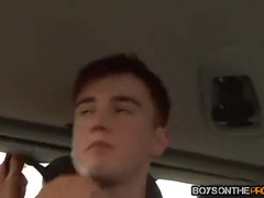 Justin Baber rails 2 furious spunk-pumps in the moving camper