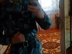 Real military guy jerking off on gay webcam