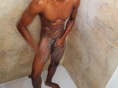 Sebas Greytake a Shower/hot Fag Determined to take a Douche and his Hard-On is highly Huge