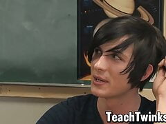 School twinks Preston Andrews and Aidan Chase anal fuck