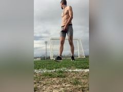 Public Jerk Off On Soccer Field