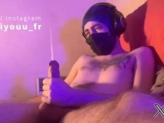Francais, gay try not to cum, real