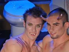 Gay hunks play dirty role play in unique perversions