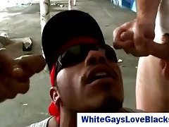 Blowjob and ass fucking gays get down and dirty outdoors