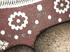 Masturbation of big black cock