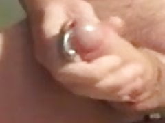 Big load with a Pierced Cock