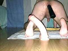 11 inch depth monster anal fake penis with knuckle dildo