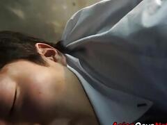 Asian Twink Gets Fed Cum