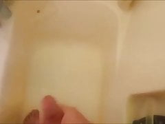 Masturbation in shower with cum