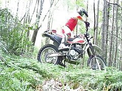 Jacking-Off and Cum on the Honda XR 600R in North Georgia