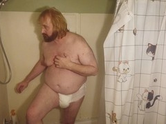 Sissy femboy gets wet and wild with Bad Dragon dildo in shower