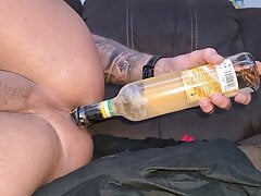 Bottel in the ass hole