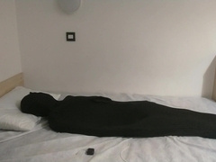 Zentai self restrain bondage mummification
