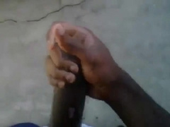 Big Black Dick cumming in Public 3