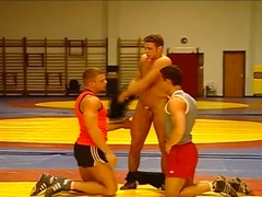 Three Gay Wrestlers get all Locked Up
