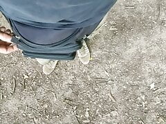Cock Flash in Public  and Smoke while walking