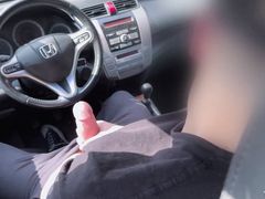 PUBLIC CUMSHOT IN THE SHOPPING PARKING LOT