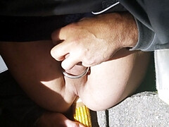 Anal at Work with Corn Cob