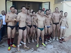 Italian football players in underwear
