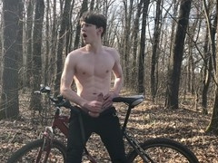 Wild teen adventure on a bicycle! 1 - Ride. 2 - Hot load! / Massive cock