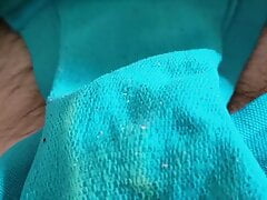 Cumming on dirty panties using other my wife's panties