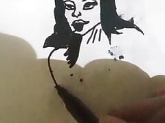 Nude drawing of an animated girl