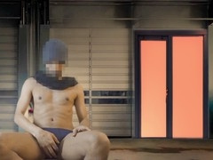 Cleaner at the warehouse gets off and swallows cum
