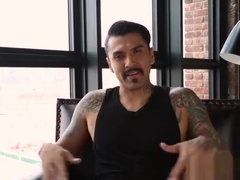 Latin gay flip flop and facial