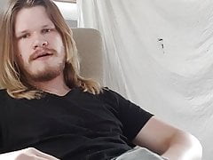 Dutch guy jerks his big cock and shoots thick load