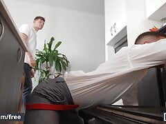 Finn Harding Comes To The Kitchen Sees Alex Bending His Ass While Checking The Food In The Oven - Men