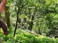 Naked in the woods