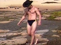 Sexy Man Bryce Jerks off at the Beach