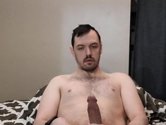 Early morning brim before work, monstrous self facial cumshot