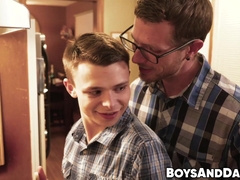 BoysAndDads.com - Young Austin Young spit roasted hard by me and Jacob