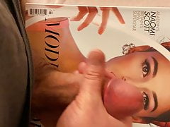 Cumming for Naomi Scott and licking it up