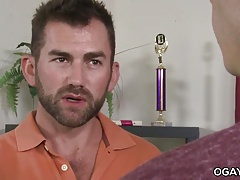 Benn Height sucks his mentor's thick cock