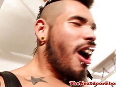 Analized black hunk gets it rough