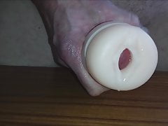 I fuck my fake pusssy.....precum and cumming