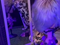 I have a Spitting Ejaculation with my fresh gag and a fresh garment! Femboy Instructing