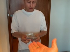 Sebastian Kane gets an expert deepthroat from cock lover young stud Jake Worthy