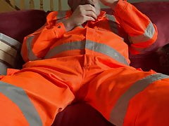 Wearing my hi-viz overalls
