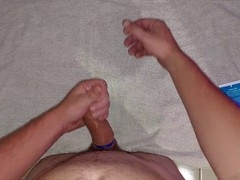 Solo session with cock ring, stroking and cumming like crazy