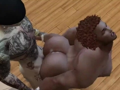 Whiteboy Jeff Fellates and Drills his Meaty Muscle Fuckslut Maxwell